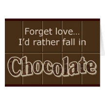 Carte pour notes de chocolat