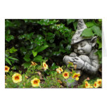 Carte pour notes de gnome de jardin