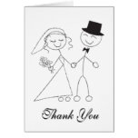 Carte pour notes de Merci de mariage