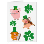 Carte pour notes de musiciens du jour de St Patric
