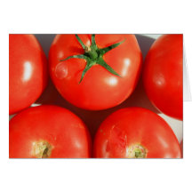 Carte pour notes rouge de tomates