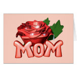 Carte rose de la maman 3d