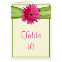 Carte rose verte de nombre de Tableau de marguerit