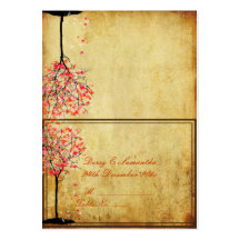 Carte rose vintage d'endroit d'érable/tente de Pix Cartes De Visite Professionnelles