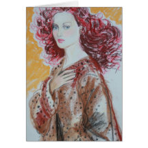 Carte rouge de beauté de cheveux