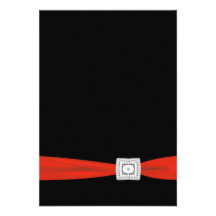 Carte rouge du noir RSVP Bristol Personnalisé