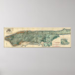Carte sanitaire et topographique de New York City Affiche