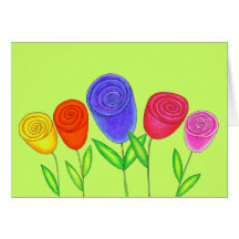 Carte tourbillonnante de bourgeons