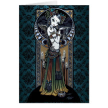 Carte tribale gothique d'art de danseur de fusion 