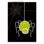 Carte velue de Halloween d'araignée