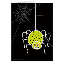 Carte velue de Halloween d'araignée