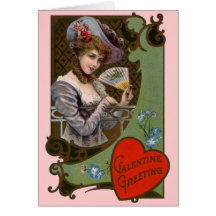 Carte victorienne à la mode vintage de Saint-Valen