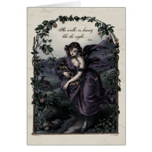 Carte victorienne d'art dans beauté de Byron "elle