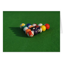 Carte vierge emballée de boules de piscine
