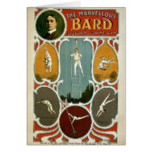 Carte vintage d'affiche de cirque de KRW