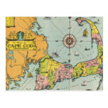 Carte vintage de Cape Cod Cartes Postales