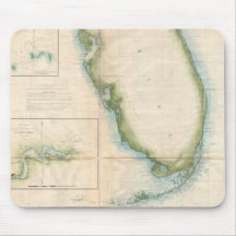 Carte vintage de la Floride Tapis De Souris