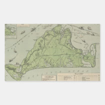 Carte vintage de Marthas Vineyard (1913) autocollants