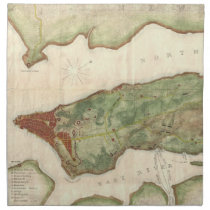 Carte vintage de New York City (1878) serviettes de table