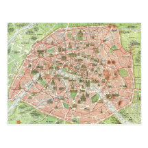 Carte vintage de Paris (1920) Carte Postale