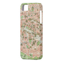 Carte vintage de Paris (1920) Coques Case-Mate iPhone 5