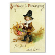 Carte vintage de thanksgiving