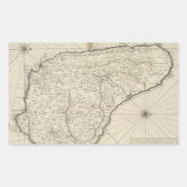 Carte vintage des Barbade (1725) autocollants