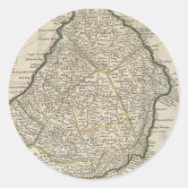 Carte vintage des Barbade (1736) autocollants