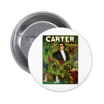 Carter The Mysterious ~  Vintage Magic Act Button