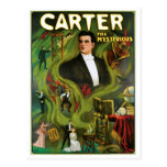 Carter The Mysterious ~  Vintage Magic Act Post Card