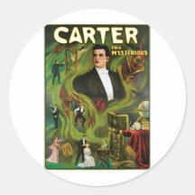 Carter The Mysterious ~  Vintage Magic Act Stickers