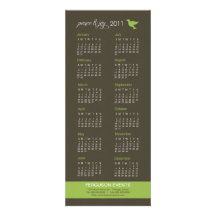 Cartes 2011 de calendrier d'affaires de paix invitations
