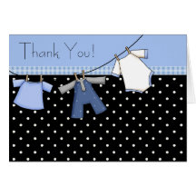 Cartes bleues noires de Merci de bébé de corde à  