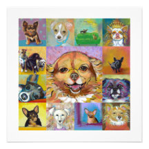Cartes contemporaines d'amusement de peintures d'a invitation personnalisable