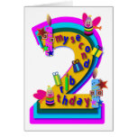 Cartes d'anniversaire animales : Deuxième annivers