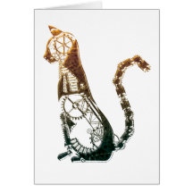 Cartes de chat de Steampunk
