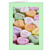 Cartes de coeurs de sucrerie