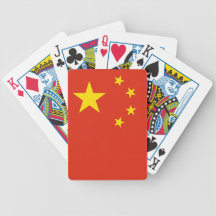 Cartes de jeu avec le drapeau de la Chine