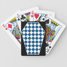 Cartes de jeu (bleues) enes ivoire de Damier