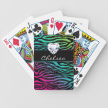 Cartes de jeu d'arc-en-ciel de scintillement de zè