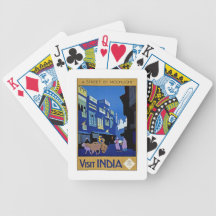 Cartes de jeu de l'Asie de voyage du cru 1929 de l Cartes À Jouer