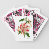 Cartes de jeu de lis rose et blanc jeux de cartes
