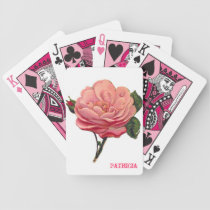 Cartes de jeu de rose de rose jeux de cartes