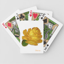 Cartes de jeu de rose jaune jeux de cartes