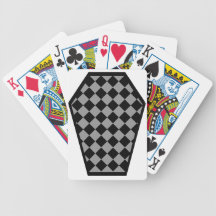 Cartes de jeu (grises) de bois d'ébène de Damier