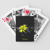 Cartes de jeu jaunes de fleur de marguerite jeux de cartes