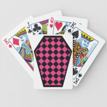 Cartes de jeu (magenta) de bois d'ébène de Damier