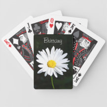 Cartes de jeu personnalisées de marguerite de Shas
