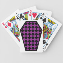 Cartes de jeu (pourpres) de bois d'ébène de Damier