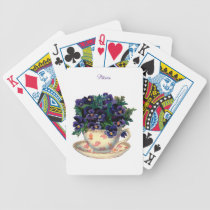 Cartes de jeu pourpres de pensées jeux de cartes